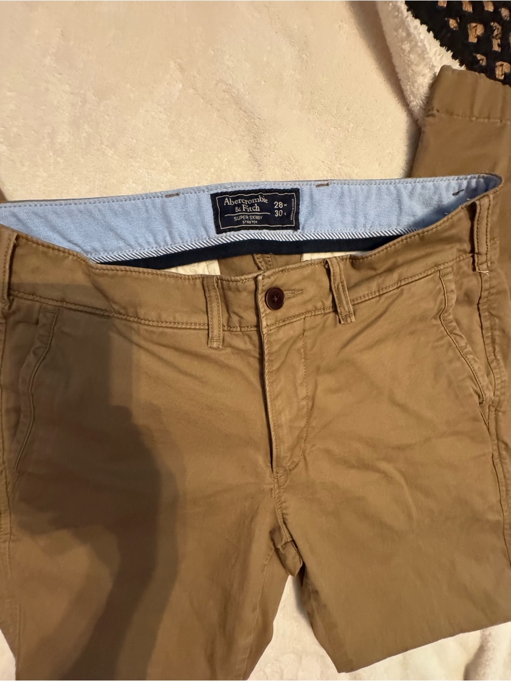 Abercrombie & Fitch Men's Khaki Chino Shorts